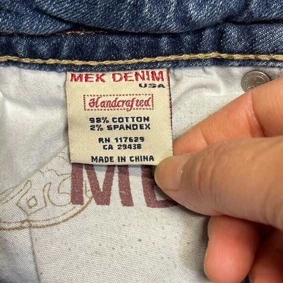 y2k grunge streetwear Mek Denim Portland boot jeans 27x30.5 dark wash western - Picture 12 of 12